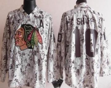 Chicago Blackhawks #10 Patrick Sharp White Camo Jersey