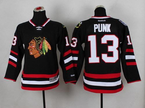 Chicago Blackhawks #13 Cm Punk 2014 Stadium Series Black Jersey