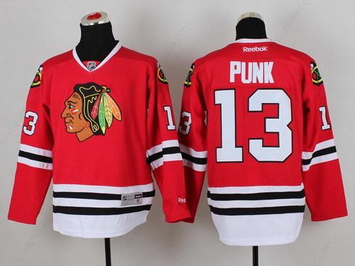 Chicago Blackhawks #13 Cm Punk Red Jersey