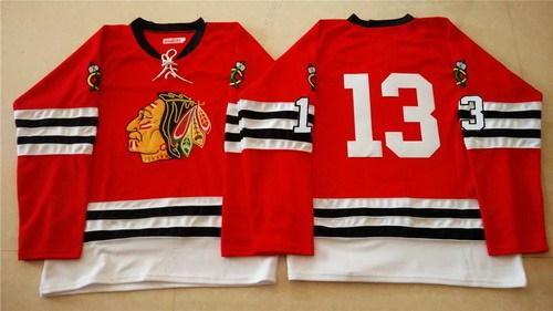 Chicago Blackhawks #13 Daniel Carcillo 1960-61 Red Vintage Jersey