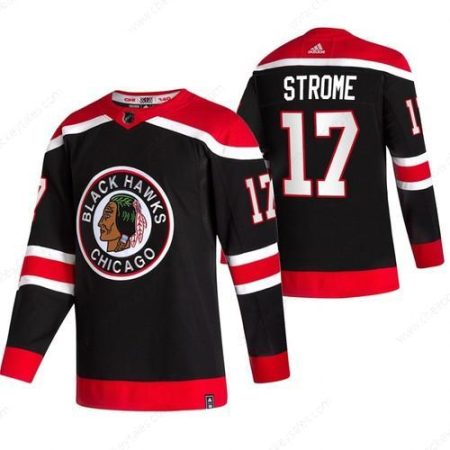 Chicago Blackhawks #17 Dylan Strome Black Men’s Adidas 2020-21 Reverse Retro Alternate NHL Jersey