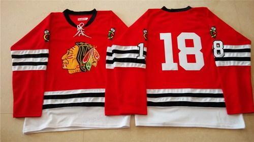 Chicago Blackhawks #18 Denis Savard 1960-61 Red Vintage Jersey