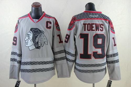 Chicago Blackhawks #19 Jonathan Toews Charcoal Gray Jersey