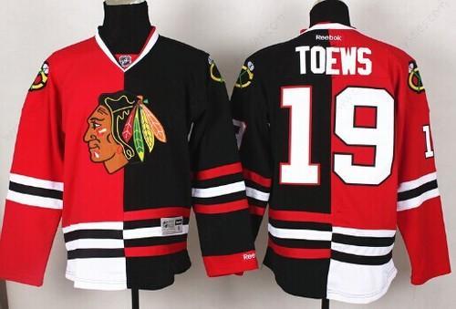 Chicago Blackhawks #19 Jonathan Toews Red #2 Black Two Tone Jersey