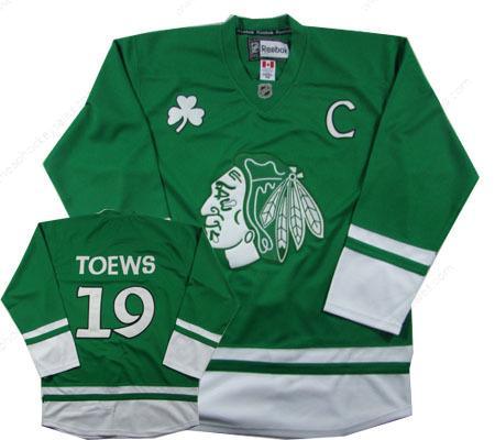 Chicago Blackhawks #19 Jonathan Toews St. Patrick’S Day Green Jersey