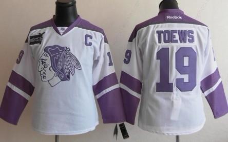 Chicago Blackhawks #19 Jonathan Toews White Women’s Fights Cancer Jersey