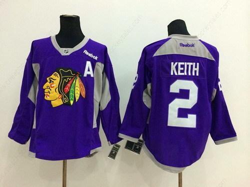 Chicago Blackhawks #2 Duncan Keith 2014 Training Purple Jersey