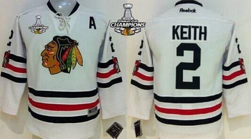 Chicago Blackhawks #2 Duncan Keith 2015 Winter Classic White Kids Jersey W#2#2015 Stanley Cup Champion Patch