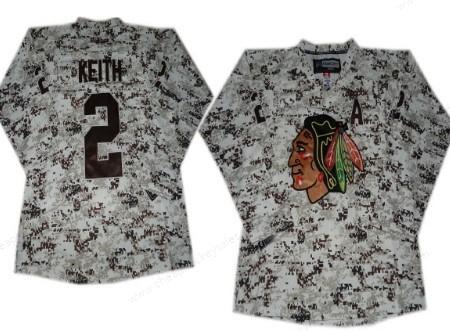 Chicago Blackhawks #2 Duncan Keith White Camo Jersey