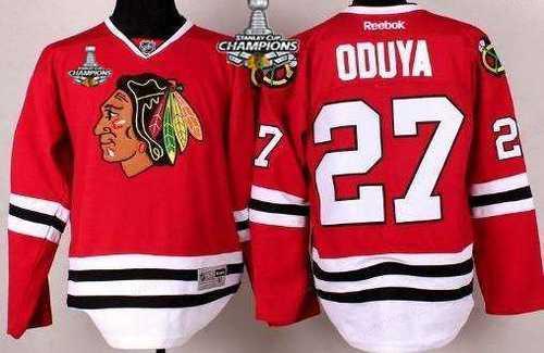 Chicago Blackhawks #27 Johnny Oduya Red Kids Jersey W#2#2015 Stanley Cup Champion Patchchampion Patch