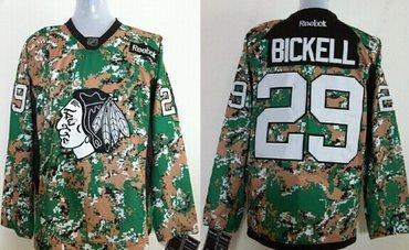 Chicago Blackhawks #29 Bryan Bickell 2014 Camo Jersey