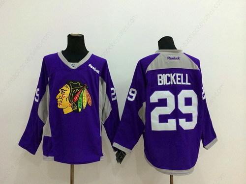 Chicago Blackhawks #29 Bryan Bickell 2014 Training Purple Jersey