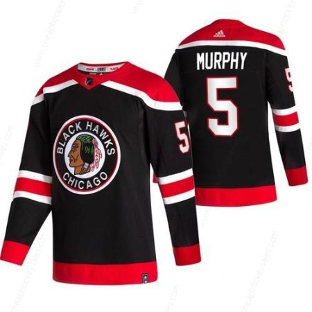 Chicago Blackhawks #5 Connor Murphy Black Men’s Adidas 2020-21 Reverse Retro Alternate NHL Jersey