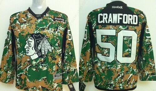 Chicago Blackhawks #50 Corey Crawford 2014 Camo Kids Jersey