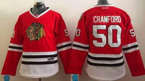 Chicago Blackhawks #50 Corey Crawford Red Women’s Jersey