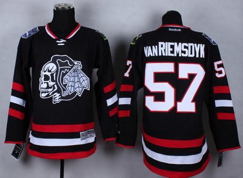 Chicago Blackhawks #57 Trevor Van Riemsdyk 2014 Stadium Series Black With Black Skulls Jersey