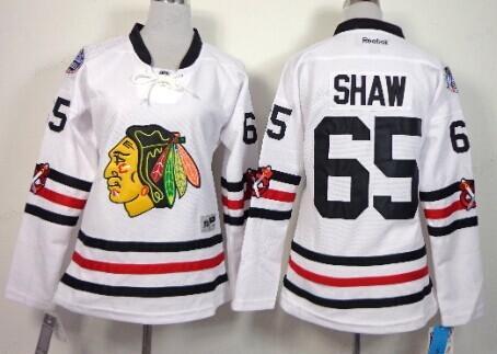 Chicago Blackhawks #65 Andrew Shaw 2015 Winter Classic White Women’s Jersey