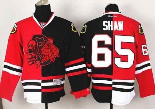 Chicago Blackhawks #65 Andrew Shaw Red#2#Black Two Tone With Red Skulls Jersey