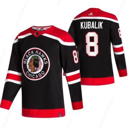 Chicago Blackhawks #8 Dominik Kubalik Black Men’s Adidas 2020-21 Reverse Retro Alternate NHL Jersey