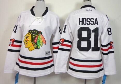 Chicago Blackhawks #81 Marian Hossa 2015 Winter Classic White Women’s Jersey