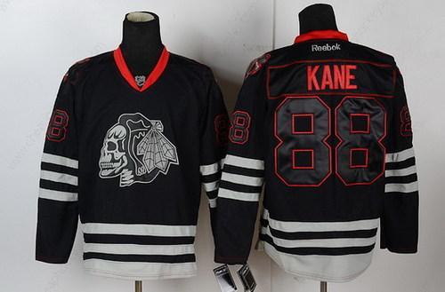 Chicago Blackhawks #88 Patrick Kane Black Ice Skulls Jersey