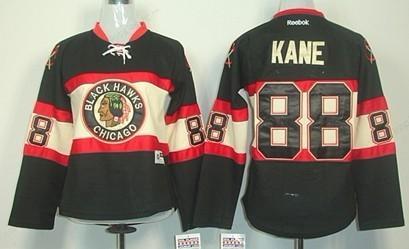 Chicago Blackhawks #88 Patrick Kane Black Third Women’s Jersey