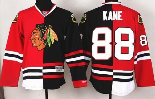 Chicago Blackhawks #88 Patrick Kane Red #2 Black Two Tone Jersey