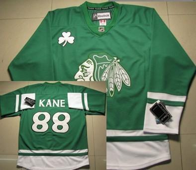 Chicago Blackhawks #88 Patrick Kane St. Patrick’S Day Green Jersey