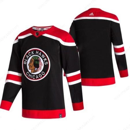 Chicago Blackhawks Blank Black Men’s Adidas 2020-21 Reverse Retro Alternate NHL Jersey