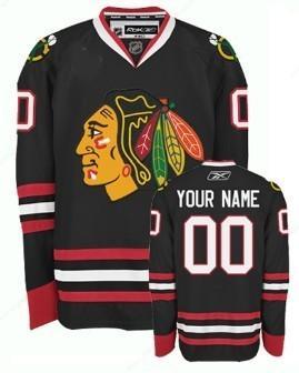 Chicago Blackhawks Men’s Customized Black Jersey