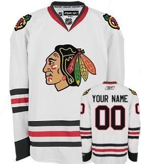 Chicago Blackhawks Men’s Customized White Jersey