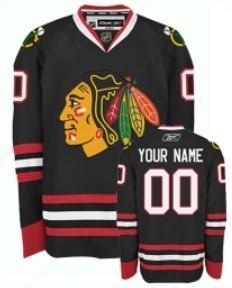 Chicago Blackhawks Youths Customized Black Jersey