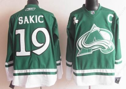 Colorado Avalanche #19 Joe Sakic St. Patrick’S Day Green Jersey