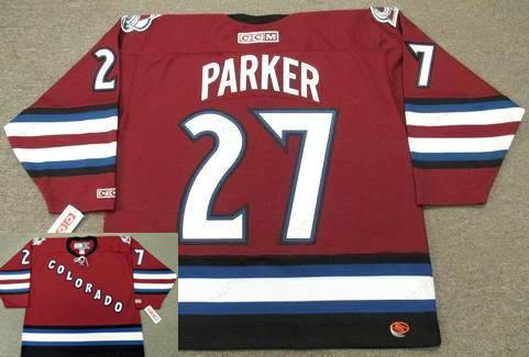 Colorado Avalanche #27 Scott Parker 2002 CCM Throwback Alternate NHL Hockey Jersey