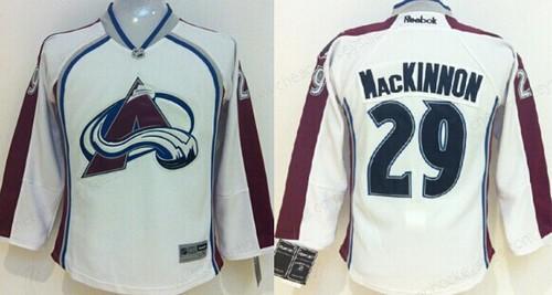 Colorado Avalanche #29 Nathan Mackinnon White Kids Jersey