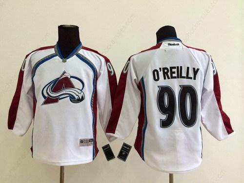 Colorado Avalanche #90 Ryan O’Reilly White Kids Jersey