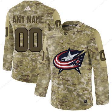 Columbus Blue Jackets Camo Men’s Customized Adidas Jersey