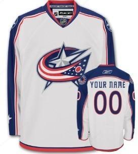 Columbus Blue Jackets Men’s Customized White Jersey