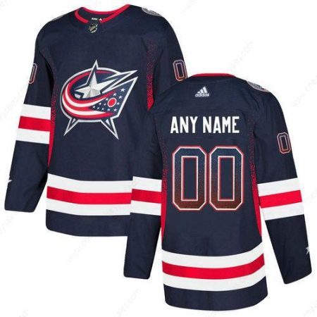 Columbus Blue Jackets Navy Men’s Customized Drift Fashion Adidas Jersey