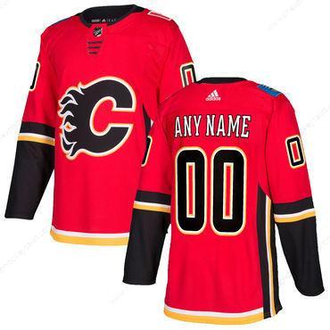 Custom Men’s Adidas Calgary Flames Red Home 2017-2018 Hockey Stitched NHL Jersey