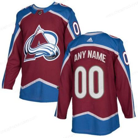 Custom Men’s Adidas Colorado Avalanche Burgundy Home Authentic Stitched NHL Jersey