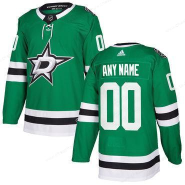 Custom Men’s Adidas Dallas Stars Green Home Authentic Stitched NHL Jersey