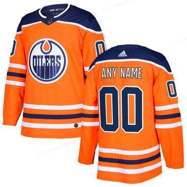 Custom Men’s Adidas Edmonton Oilers Orange Home Authentic Stitched NHL Jersey