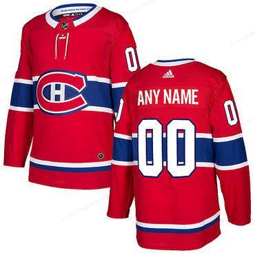 Custom Men’s Adidas Montreal Canadiens Red 2017-2018 Hockey Stitched NHL Jersey