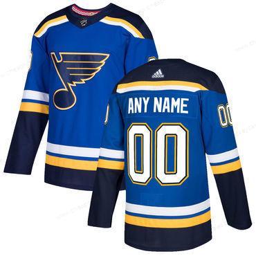 Custom Men’s Adidas St. Louis Blues Blue 2017-2018 Hockey Stitched NHL Jersey