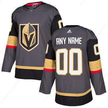 Custom Men’s Adidas Vegas Golden Knights Grey Home Authentic Stitched NHL Jersey