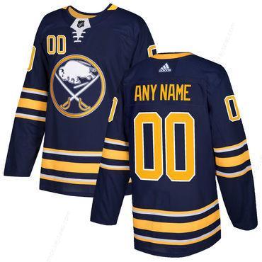 Custom Men’s Buffalo Sabres Home Navy Blue Adidas 2017-2018 NHL Jersey