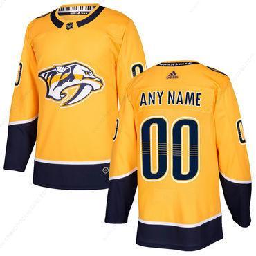 Custom Men’s Nashville Predators Yellow 2017-2018 Adidas Hockey Stitched NHL Jersey