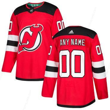 Custom Men’s New Jersey Devils Red Home Authentic Stitched 2017-2018 Adidas NHL Jersey