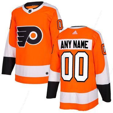 Custom Men’s Philadelphia Flyers Orange Home Authentic Stitched Adidas NHL Jersey